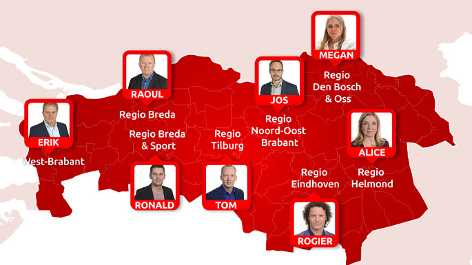 De regioverslaggevers van Omroep Brabant
