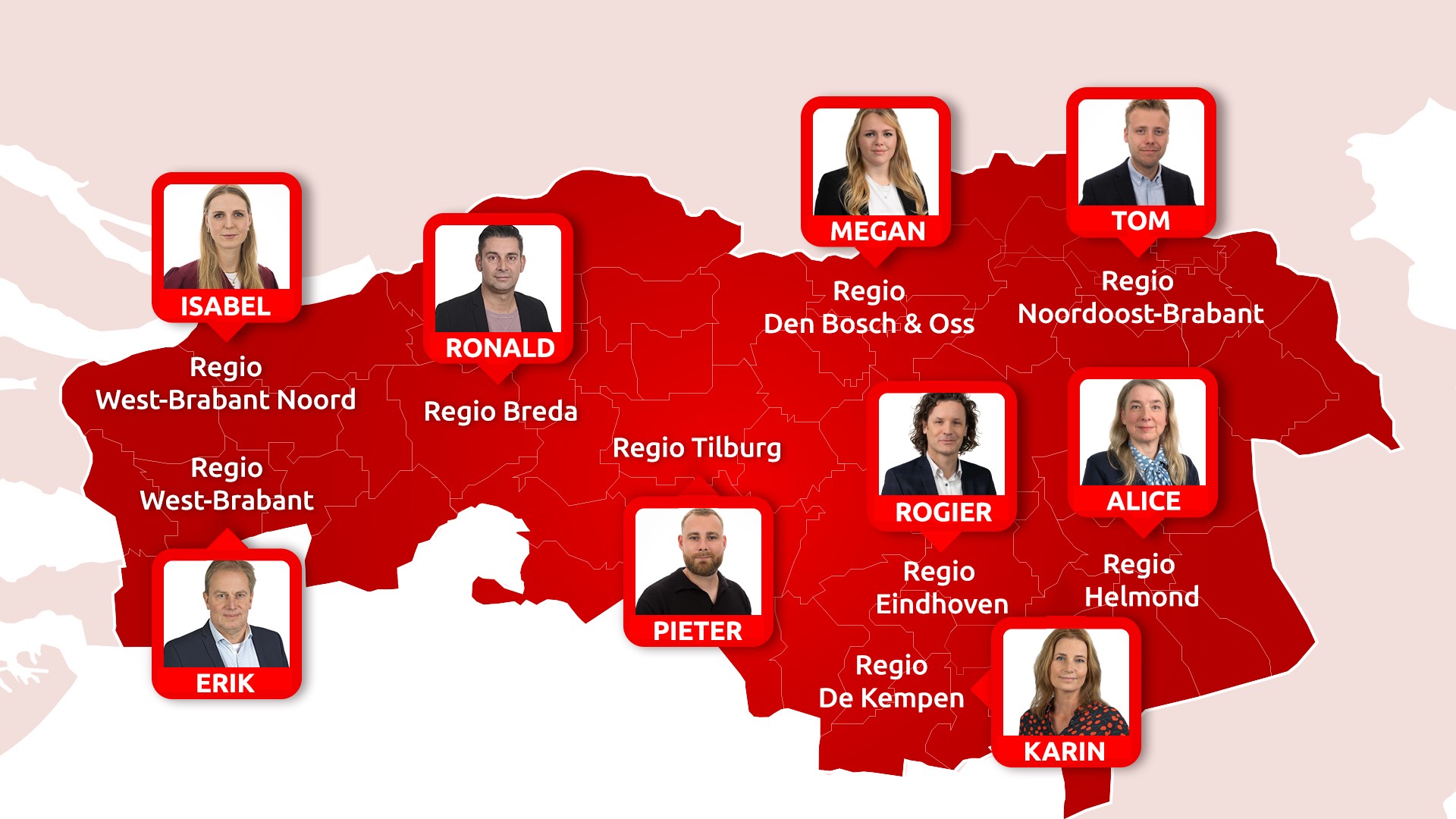 De regioverslaggevers van Omroep Brabant